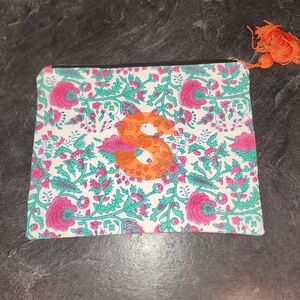 Anthropologie SZ Colorblock pouch Monogrammed "S" NWOT